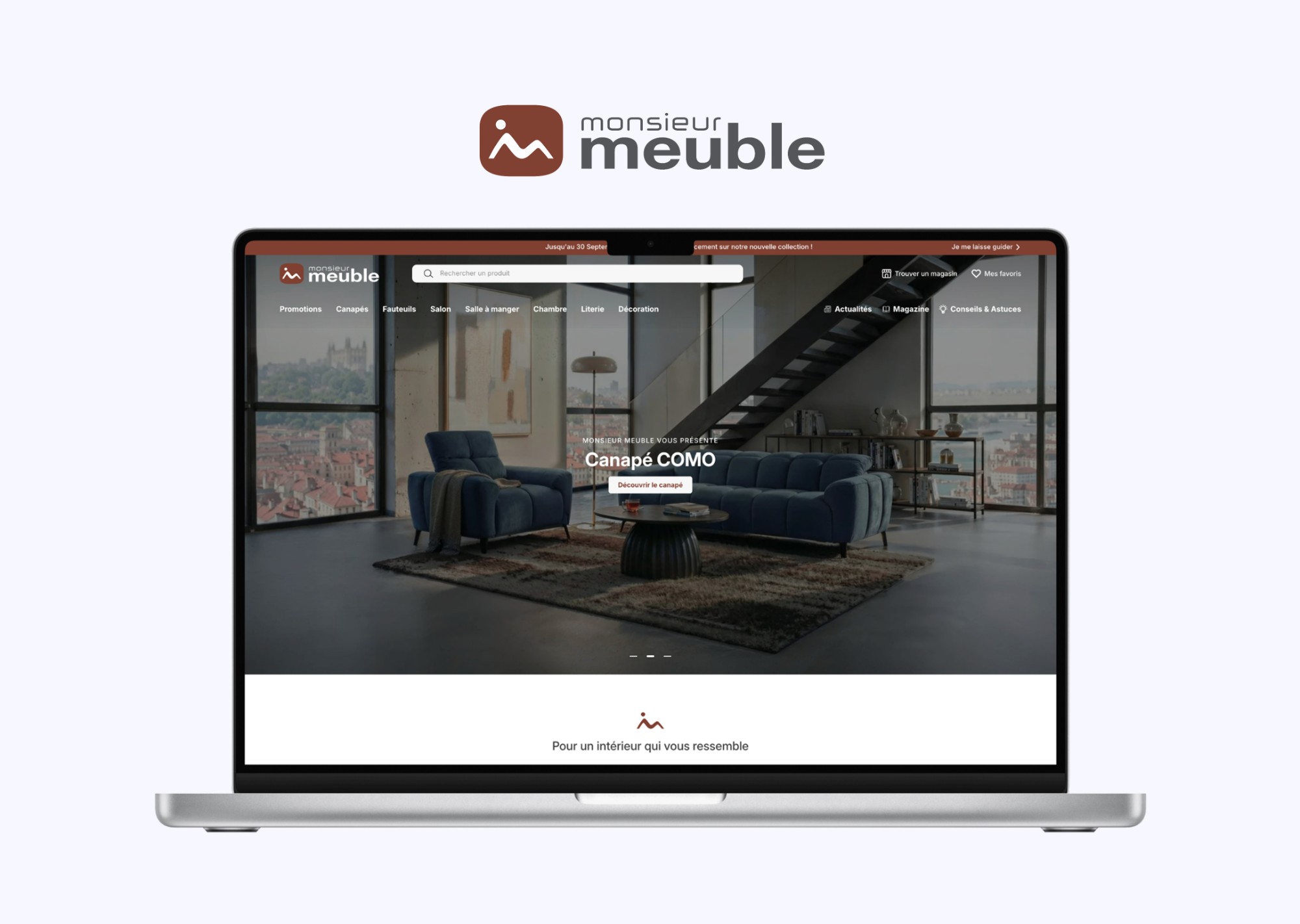 Homepage Monsieur Meuble redesignée Homepage Monsieur Meuble redesignée