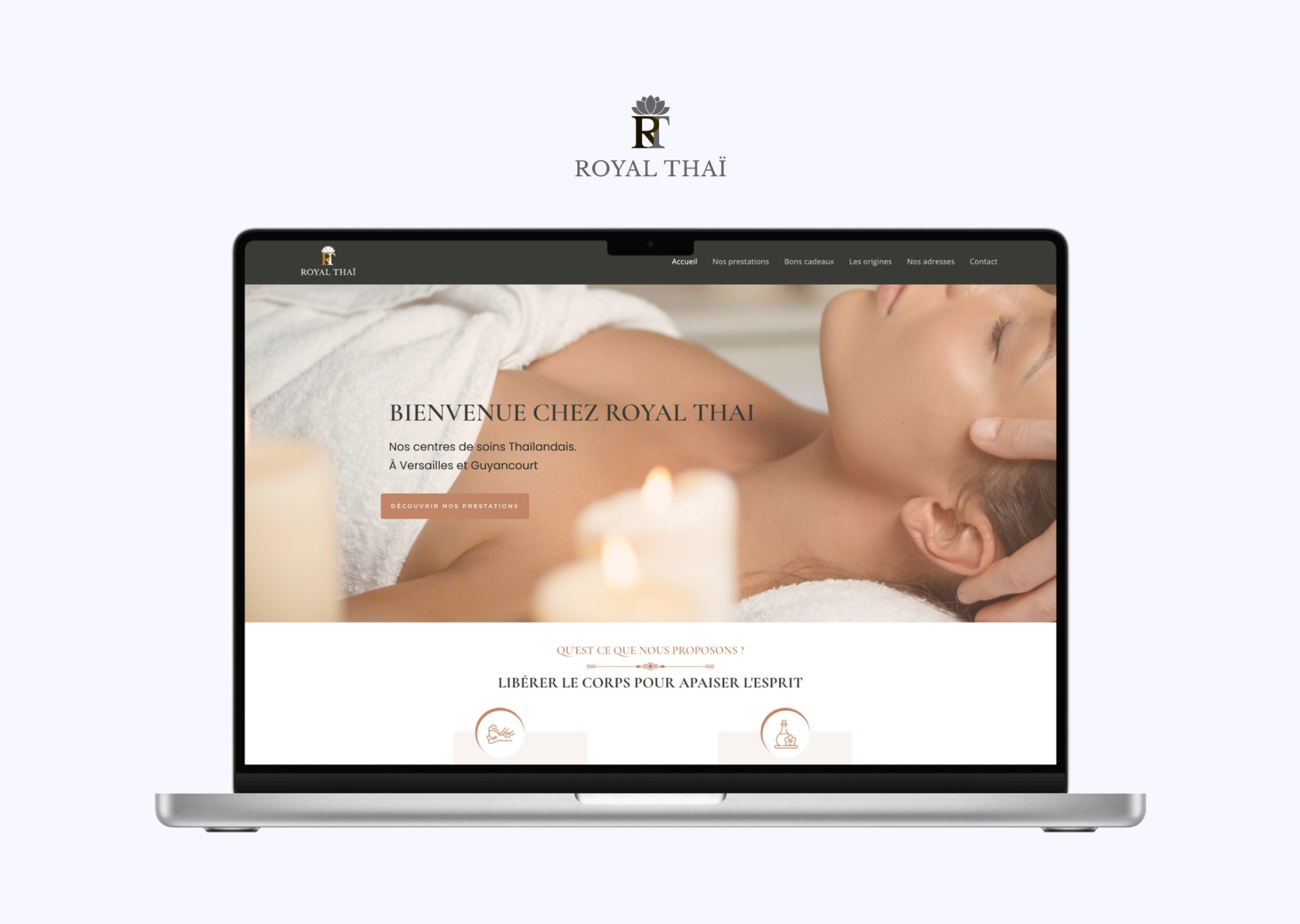 Homepage Royal Thai redesignée Homepage Royal Thai redesignée